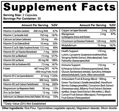 Energy 360 – Complete Daily Multivitamin with Antioxidants & Immune Support