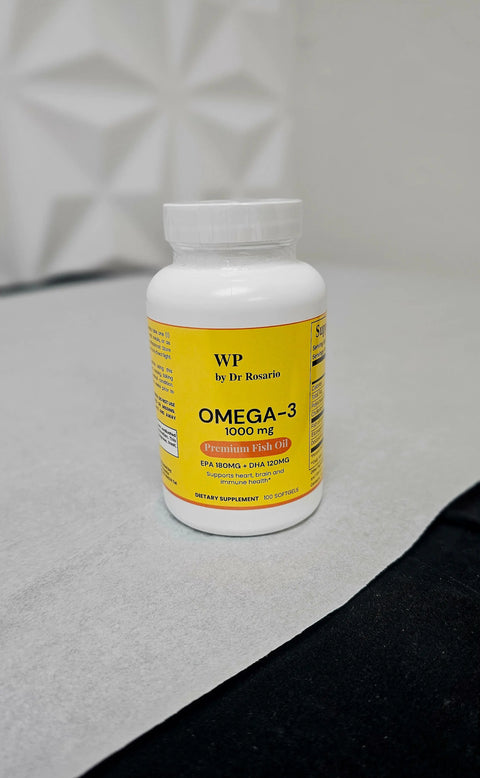 Omega-3 supplement facts label heart brain health